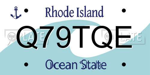 Q79TQE Rhode Island License Plate