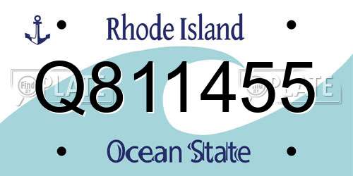 Q811455 Rhode Island License Plate