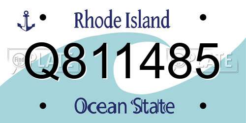 Q811485 Rhode Island License Plate