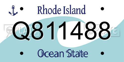 Q811488 Rhode Island License Plate