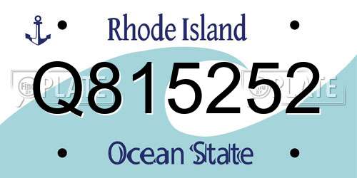 Q815252 Rhode Island License Plate