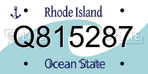 Q815287 Rhode Island License Plate