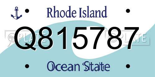 Q815787 Rhode Island License Plate