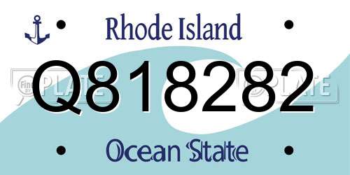 Q818282 Rhode Island License Plate
