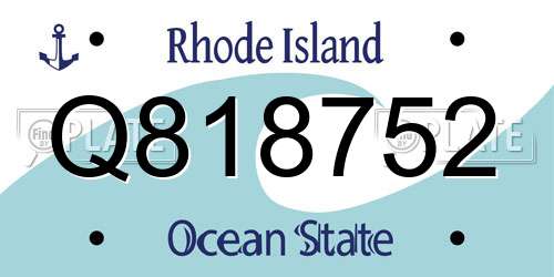 Q818752 Rhode Island License Plate