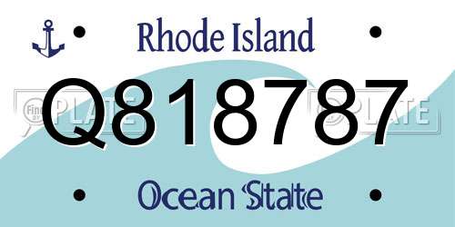 Q818787 Rhode Island License Plate