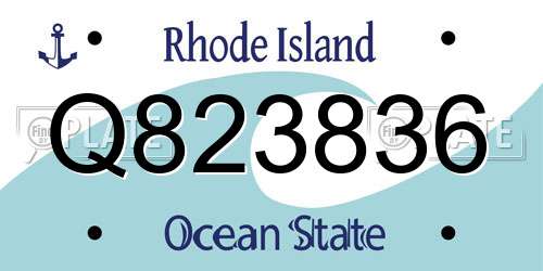 Q823836 Rhode Island License Plate
