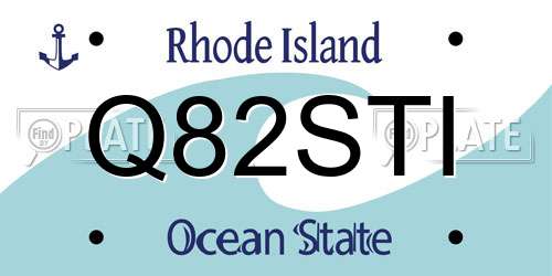Q82STI Rhode Island License Plate