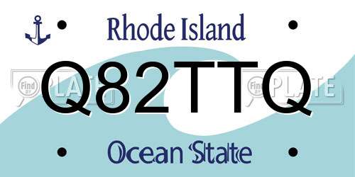Q82TTQ Rhode Island License Plate