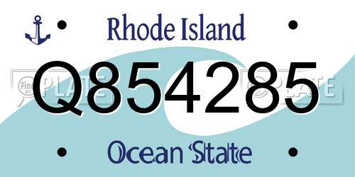 Q854285 Rhode Island License Plate