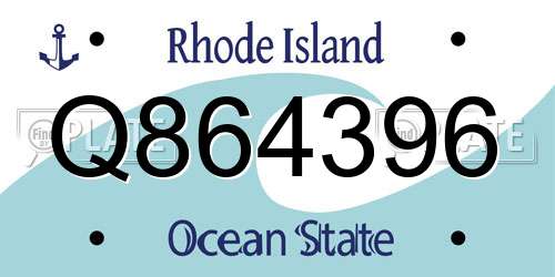 Q864396 Rhode Island License Plate