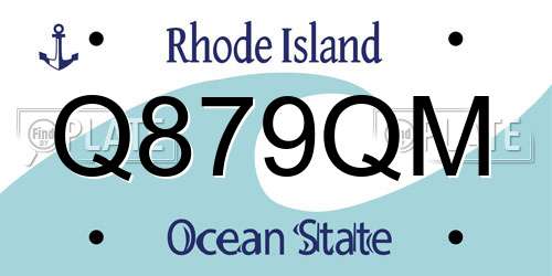 Q879QM Rhode Island License Plate