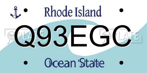 Q93EGC Rhode Island License Plate