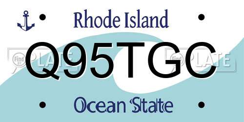 Q95TGC Rhode Island License Plate