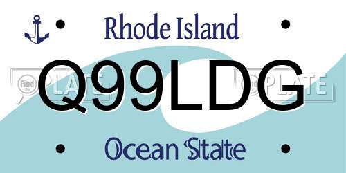 Q99LDG Rhode Island License Plate