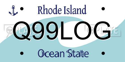 Q99LOG Rhode Island License Plate