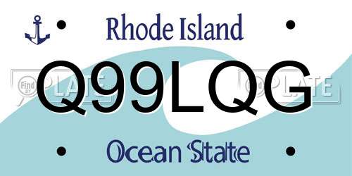 Q99LQG Rhode Island License Plate