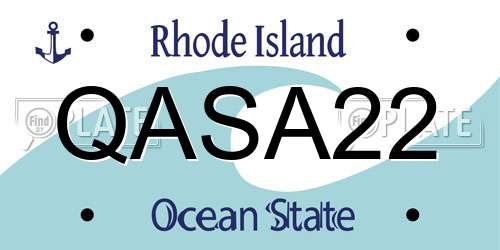 QASA22 Rhode Island License Plate