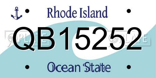 QB15252 Rhode Island License Plate