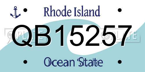 QB15257 Rhode Island License Plate