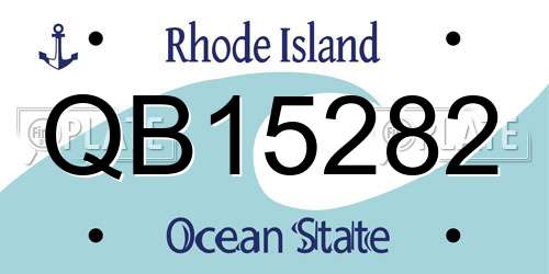 QB15282 Rhode Island License Plate