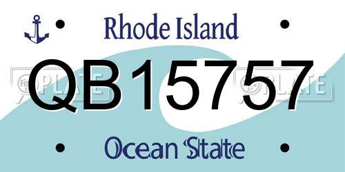 QB15757 Rhode Island License Plate