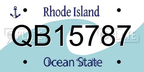 QB15787 Rhode Island License Plate
