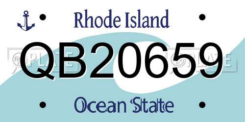 QB20659 Rhode Island License Plate
