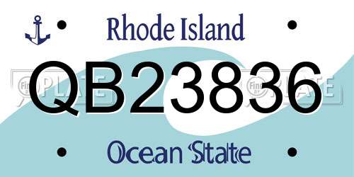 QB23836 Rhode Island License Plate