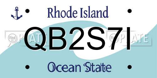 QB2S7I Rhode Island License Plate