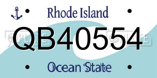 QB40554 Rhode Island License Plate