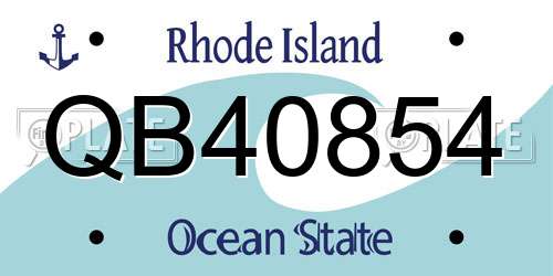 QB40854 Rhode Island License Plate