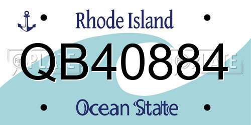 QB40884 Rhode Island License Plate