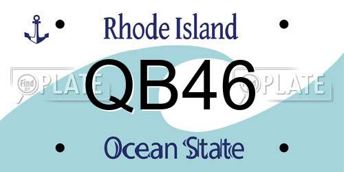 QB46 Rhode Island License Plate
