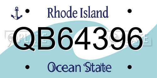 QB64396 Rhode Island License Plate