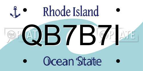 QB7B7I Rhode Island License Plate