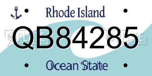 QB84285 Rhode Island License Plate