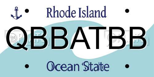 QBBATBB Rhode Island License Plate