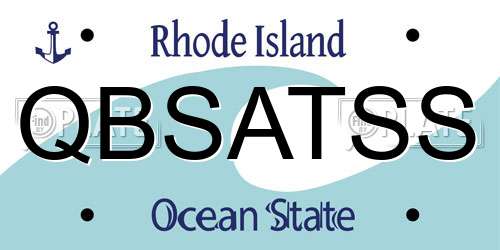 QBSATSS Rhode Island License Plate
