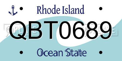 QBT0689 Rhode Island License Plate