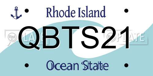 QBTS21 Rhode Island License Plate