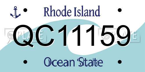 QC11159 Rhode Island License Plate