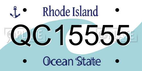 QC15555 Rhode Island License Plate