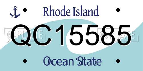 QC15585 Rhode Island License Plate