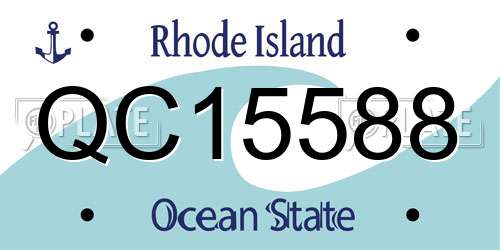 QC15588 Rhode Island License Plate