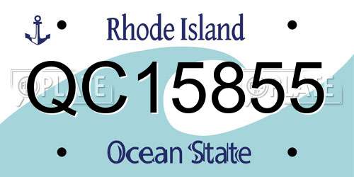 QC15855 Rhode Island License Plate