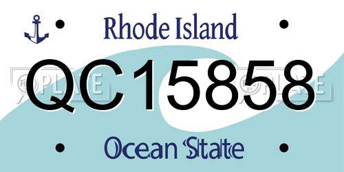 QC15858 Rhode Island License Plate