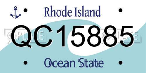 QC15885 Rhode Island License Plate