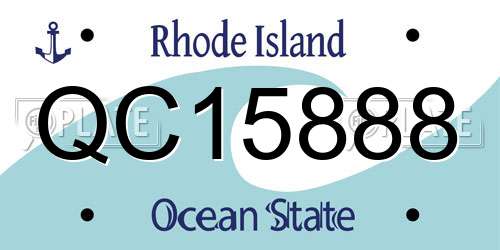 QC15888 Rhode Island License Plate