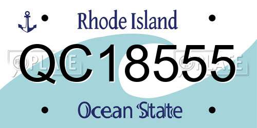 QC18555 Rhode Island License Plate